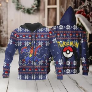 Garchomp Anime Pokemon Manga Ugly Christmas Sweater 1k824 Fan Gift Stylist Unisex Cartoon Graphic Outfits Aop 3d Hoodi