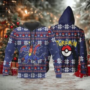 Garchomp Anime Pokemon Manga Ugly Christmas Sweater 1k824 Fan Gift Stylist Unisex Cartoon Graphic Outfits Aop 3d Hoodi