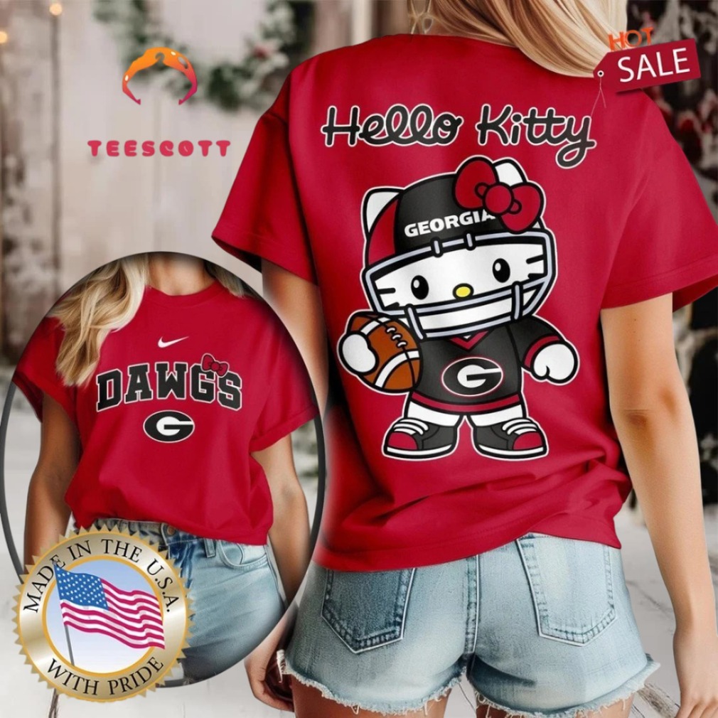 Georgia Bulldogs NCAA Hello Kitty Shirt front view