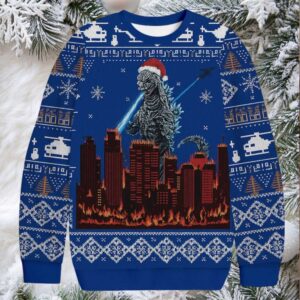 Godzilla Minus One Opening Night Christmas Ugly Sweatshirt