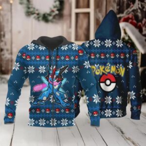 Greninja Anime Pokemon Manga Ugly Christmas Sweater 1k833 Fan Gift Stylist Unisex Cartoon Graphic Outfits Aop 3d Hoodi