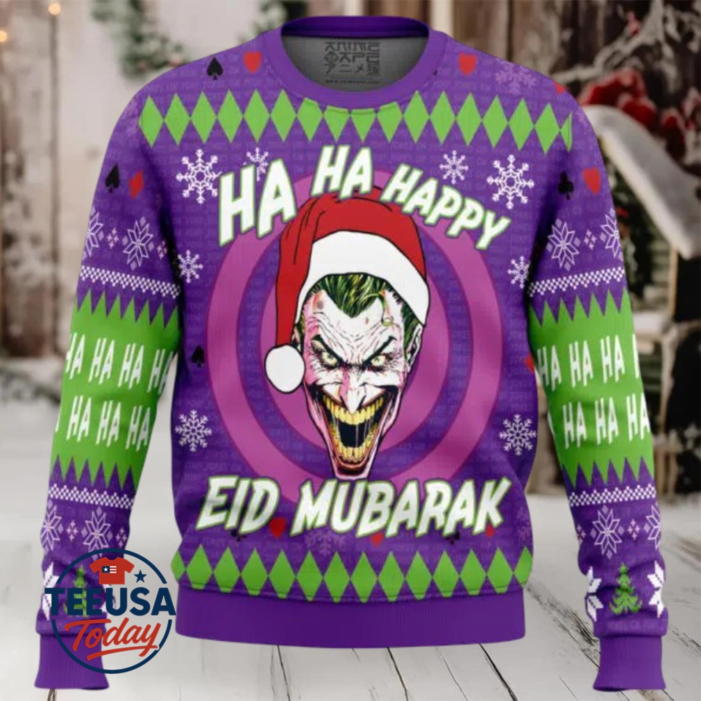Ha ha ha Eid Mubarak DC Comics Ugly Christmas Sweater Ha ha ha Eid Mubarak DC Comics Ugly Christmas Sweater