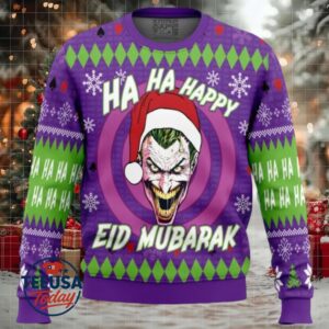 Ha ha ha Eid Mubarak DC Comics Ugly Christmas Sweater