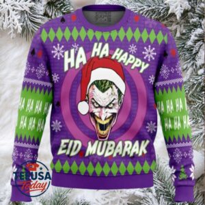 Ha ha ha Eid Mubarak DC Comics Ugly Christmas Sweater