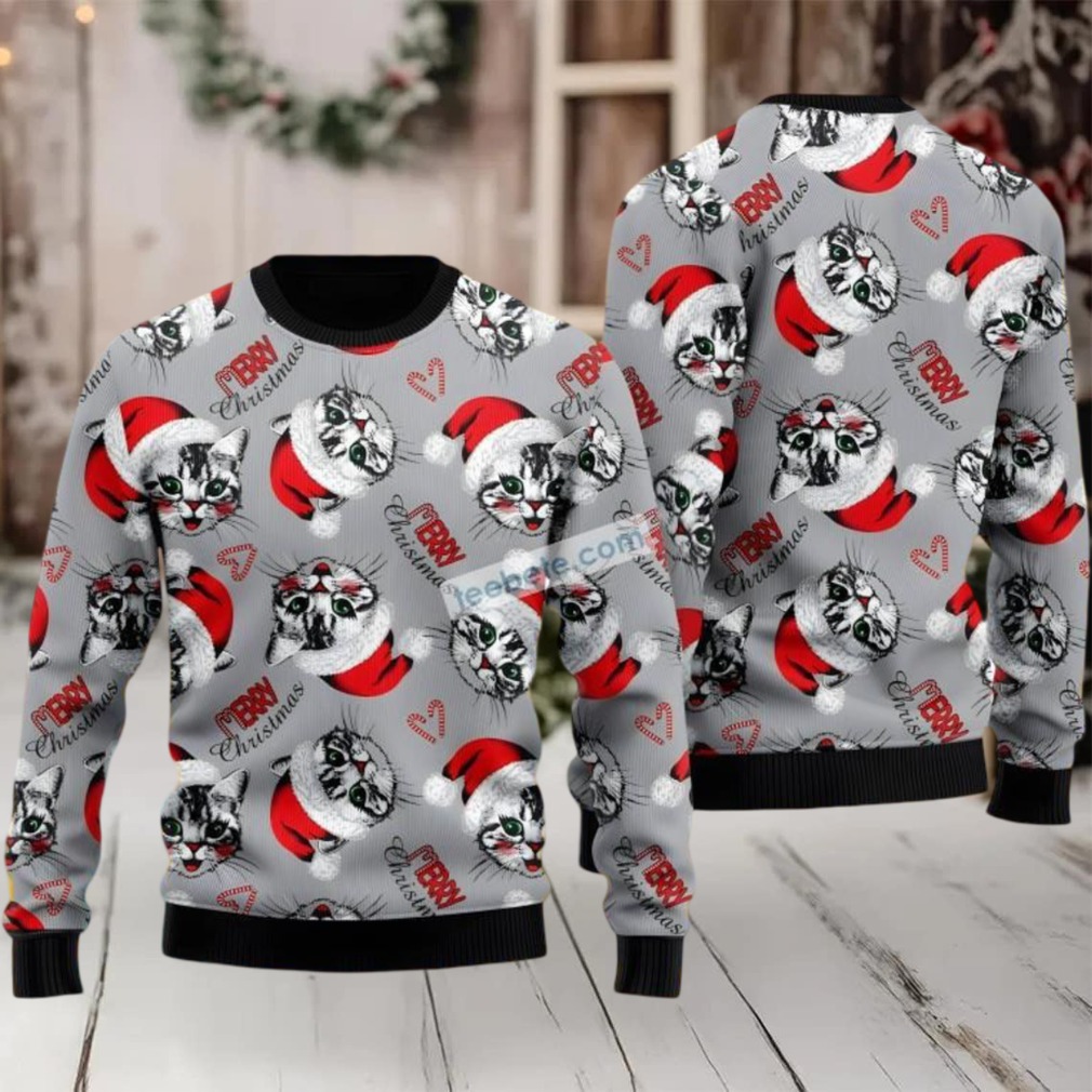 Happy Kitten Merry Christmas Family Ugly Sweaters Happy Kitten Merry Christmas Family Ugly Sweaters