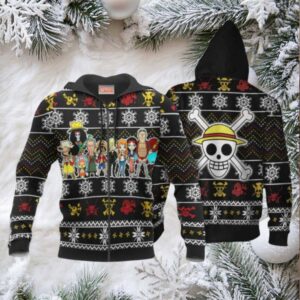 Heart Pirates Ugly Christmas Sweater One Piece Anime 1k490 Fan Gift Stylist Unisex Cartoon Graphic Outfits Aop 3d Hoodie