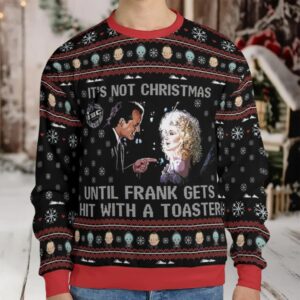 Hit With A Toaster Scrooged Ugly Christmas Sweatshirt