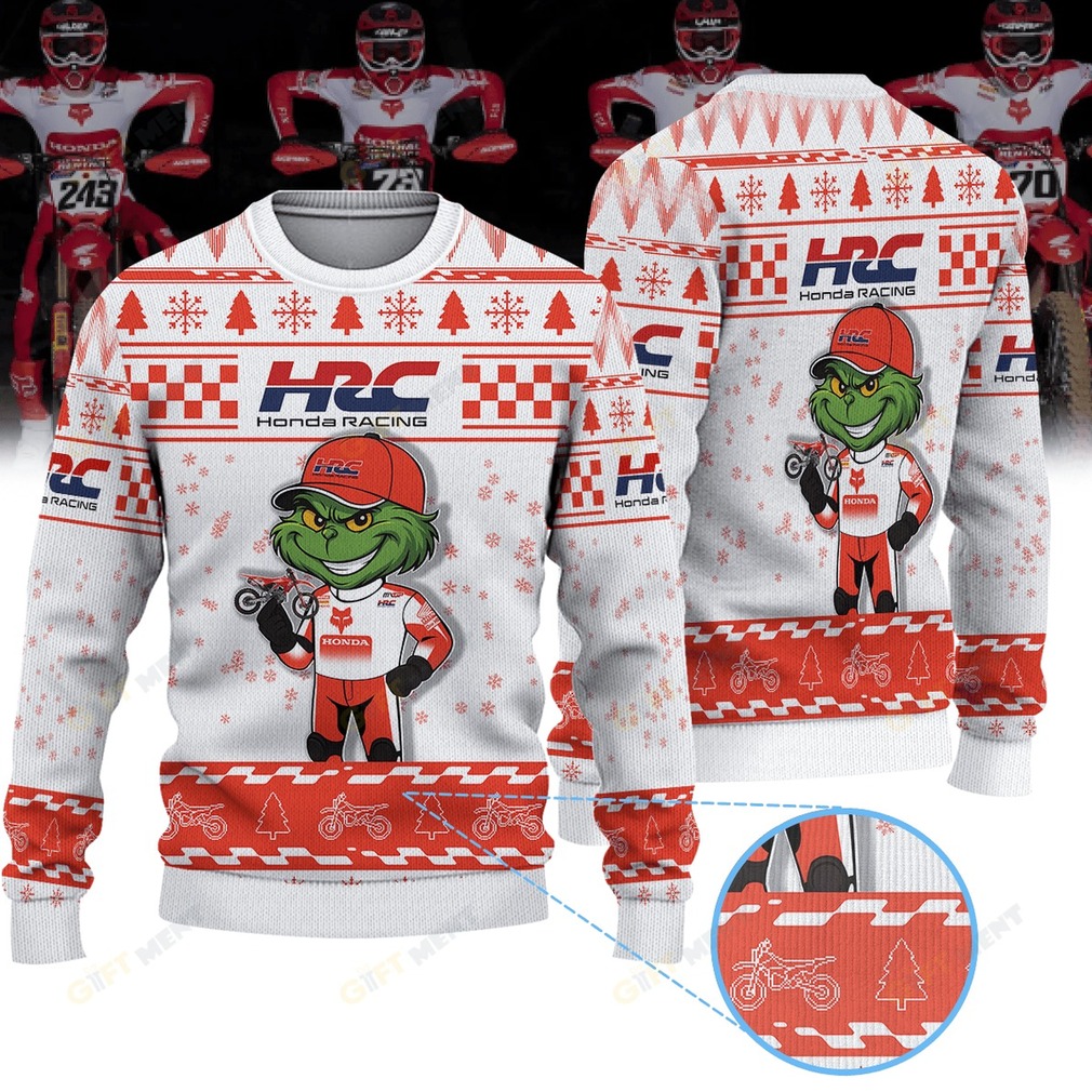 Honda HRC MXGP Grinch Ugly Christmas Sweater detail