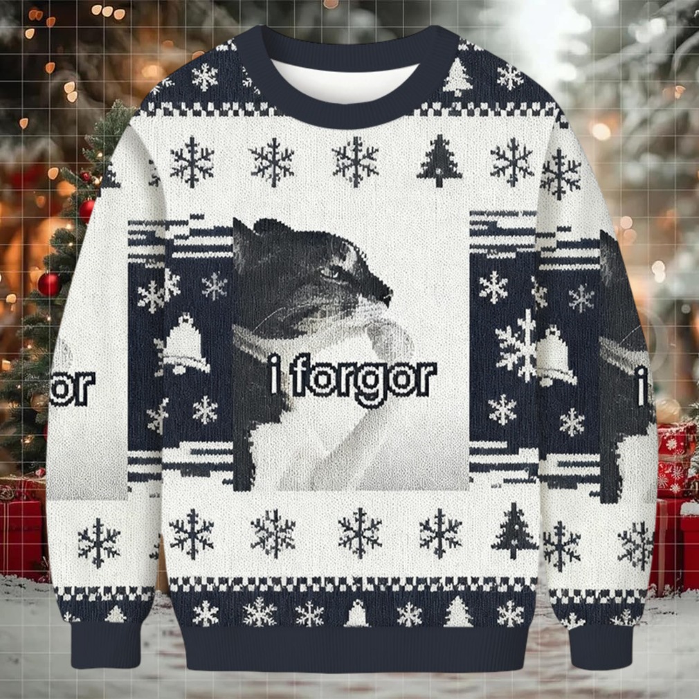 I Forgor Cat Meme Christmas Ugly Sweatshirt