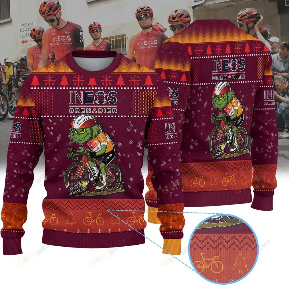 INEOS GRENADIERS Grinch Christmas Ugly Sweater front view