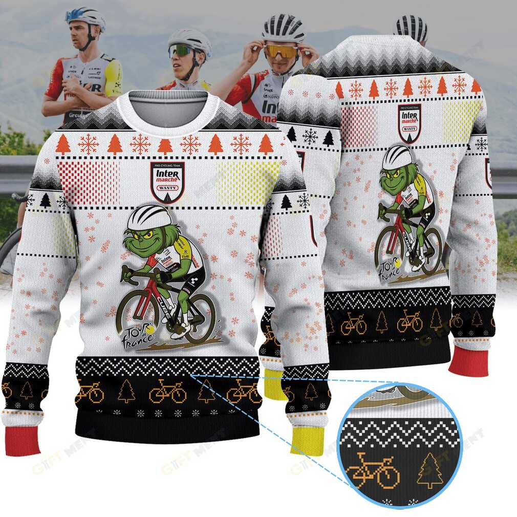 INTERMARCHÉ WANTY Grinch Christmas Ugly Sweater front view
