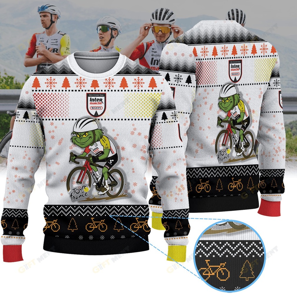 INTERMARCHÉ WANTY Grinch Christmas Ugly Sweater lifestyle shot