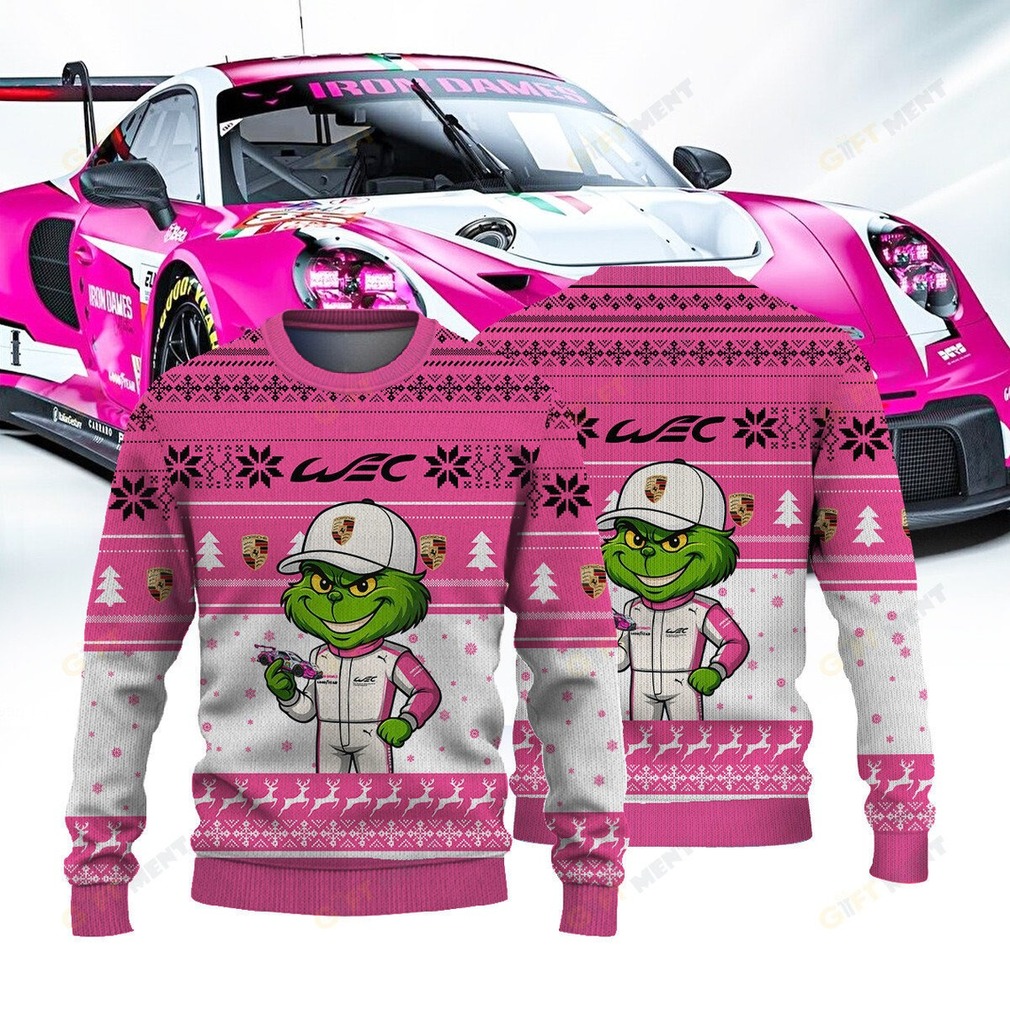 Iron Dames FIAWEC Grinch Ugly Christmas Sweater lifestyle shot