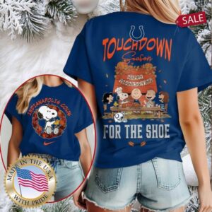 Indianapolis Colts NFL Snoopy Peanuts Touchdown Season Happy Thanksgiving Shirt
