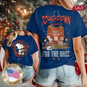 Indianapolis Colts NFL Snoopy Peanuts Touchdown Season Happy Thanksgiving Shirt