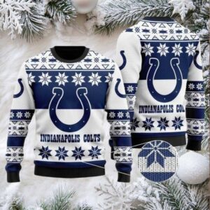 Indianapolis Colts Wool Ugly Christmas Sweater