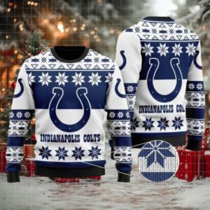 Indianapolis Colts Wool Ugly Christmas Sweater