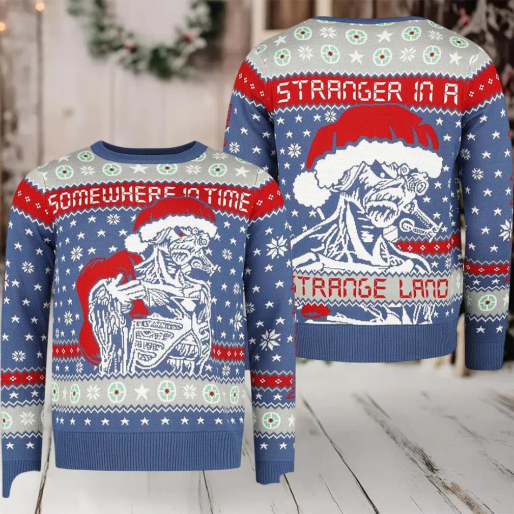 Iron Maiden Future Eddie Somewhere In Time Stranger In A Strange Land Ugly Christmas Sweater Iron Maiden Future Eddie Somewhere In Time Stranger In A Strange Land Ugly Christmas Sweater