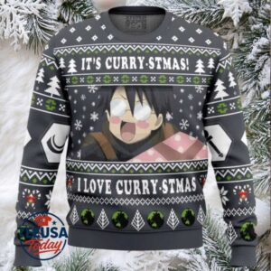 Its Curry stmas! I Love Curry stmas Log Horizon Ugly Christmas Sweater