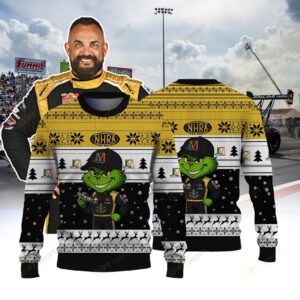 JCM Racing × Grinch Top Fuel Ugly Christmas Sweater NHRA