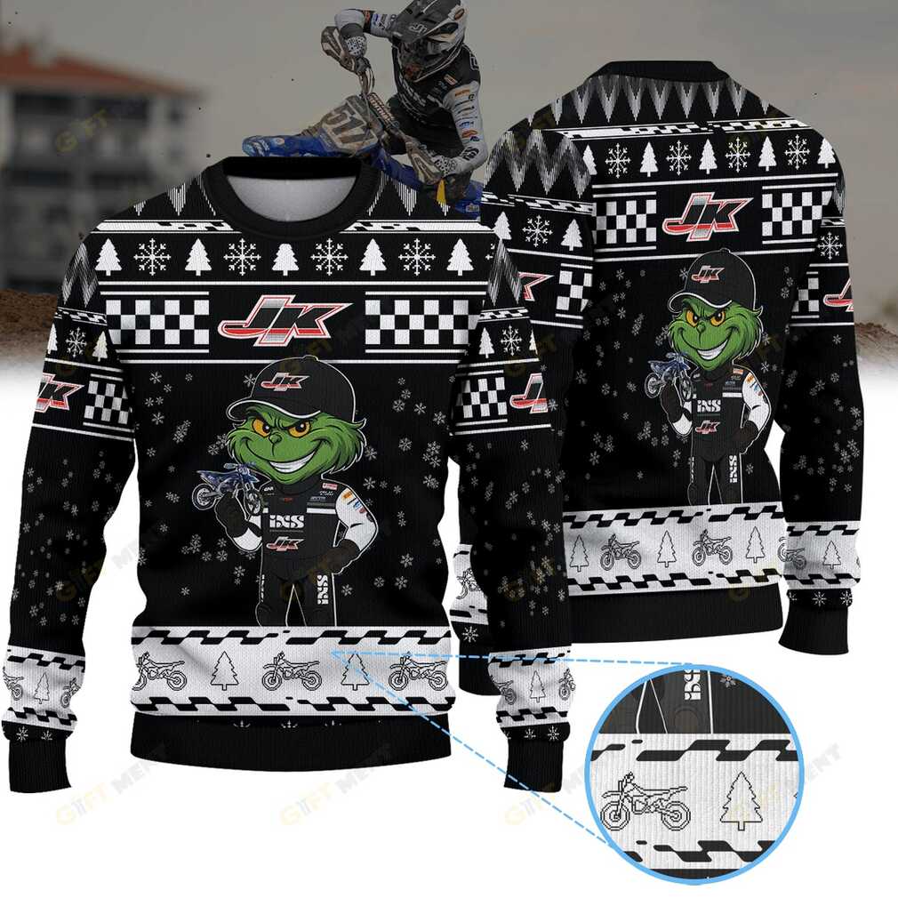 JK Racing Yamaha Grinch Ugly Christmas Sweater front view