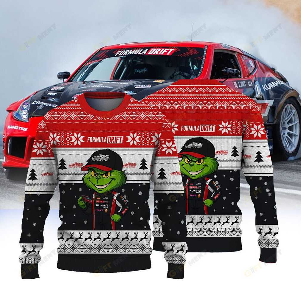 Jeff Jones Racing Jeff Jones Grinch Ugly Christmas Sweater front view