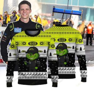 Jerry Freeman Racing × Grinch Top Fuel Ugly Christmas Sweater NHRA