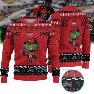John Short Next Level Redline Oil Hammer Nutrition Jones Powersports × Grinch Ugly Christmas Sweater