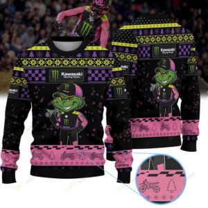 Jorge Prado Monster Energy Kawasaki × Grinch Ugly Christmas Sweater