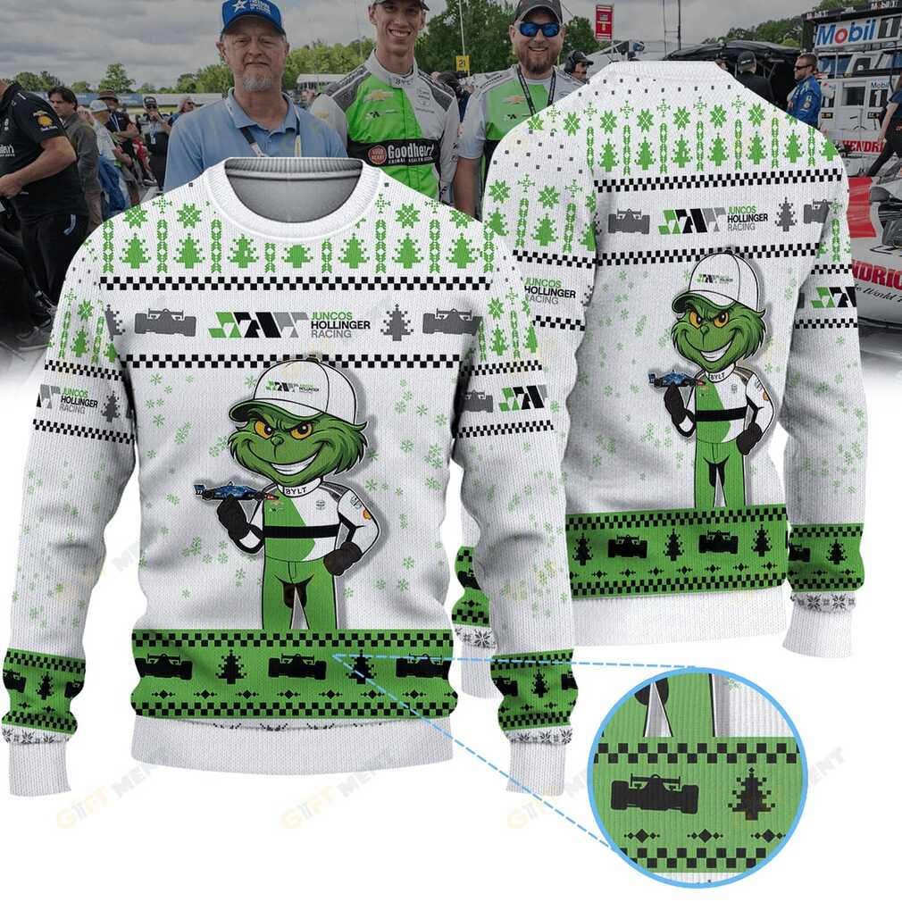 Juncos Hollinger Racing Sting Ray Robb IndyCar Grinch Ugly Christmas Sweater front view