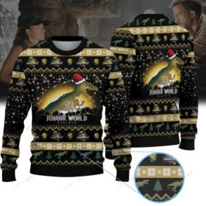 Jurassic World Rebirth Ugly Christmas Sweater Official Edition