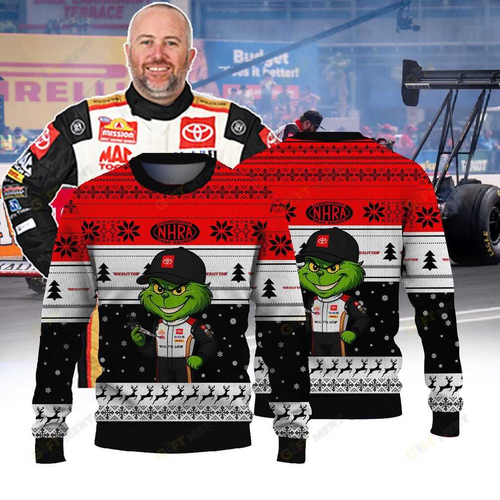 Kalitta Air Careers Grinch Top Fuel Ugly Christmas Sweater