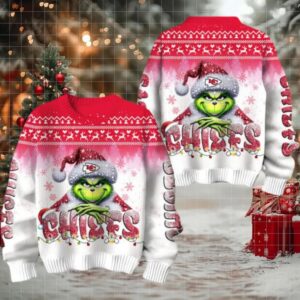 Kansas City Chiefs Grinch Stolen Christmas Sweater