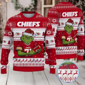 Kansas City Chiefs Grinch Ugly Christmas Sweater