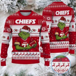 Kansas City Chiefs Grinch Ugly Christmas Sweater