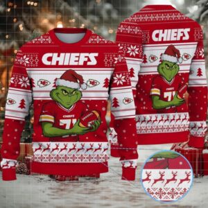 Kansas City Chiefs Grinch Ugly Christmas Sweater