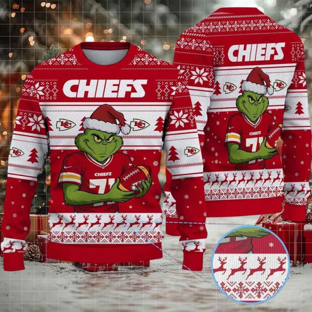 Kansas City Chiefs Grinch Ugly Christmas Sweater Kansas City Chiefs Grinch Ugly Christmas Sweater