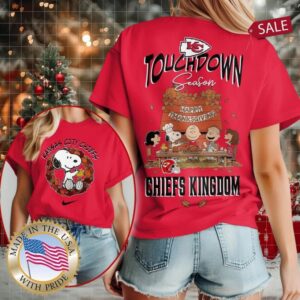 Kansas City Chiefs NFL Snoopy Peanuts Touchdown Season Happy Thanksgiving Shirt