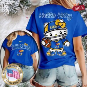 Kansas Jayhawks NCAA Hello Kitty Shirt