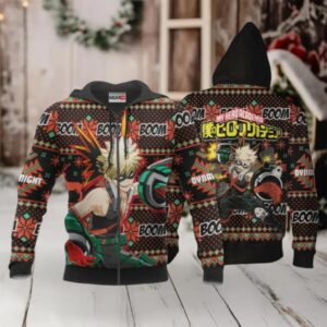 Katsuki Ugly Christmas Sweater Anime My Hero Academia Manga 2k51 Fan Gift Stylist Unisex Cartoon 3d Hoodi