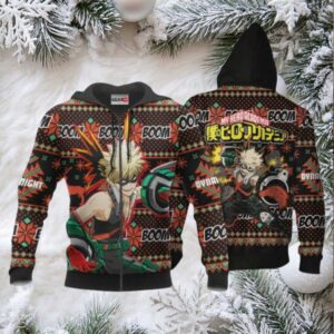 Katsuki Ugly Christmas Sweater Anime My Hero Academia Manga 2k51 Fan Gift Stylist Unisex Cartoon 3d Hoodi