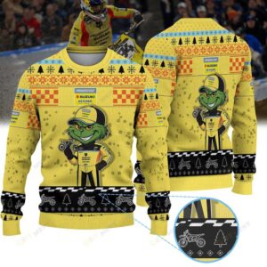 Ken Roczen Progressive Insurance ECSTAR Suzuki × Grinch Ugly Christmas Sweater