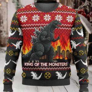 King Of The Monster Godzilla Christmas Sweater