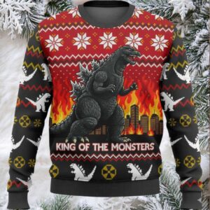 King Of The Monster Godzilla Christmas Sweater