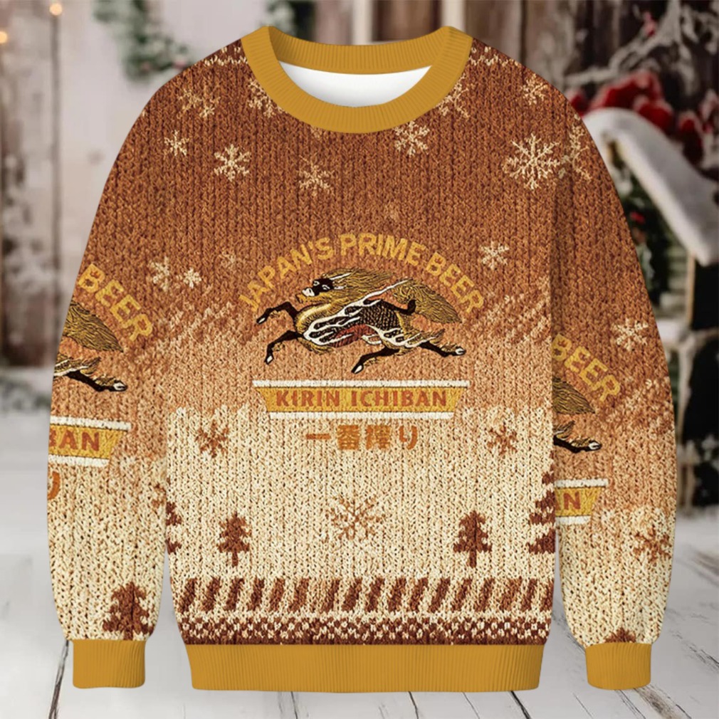 Kirin Ichiban Beer Logo Japanese Christmas Ugly Sweatshirt