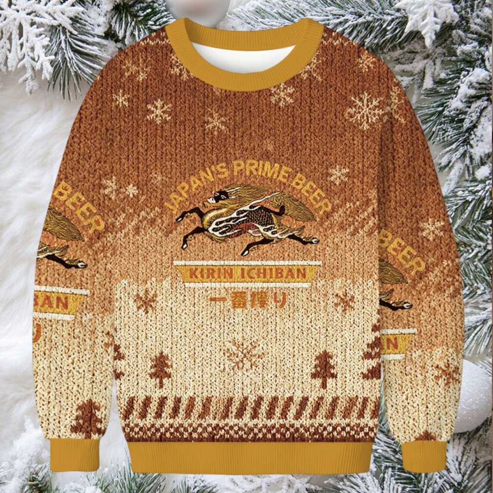 Kirin Ichiban Beer Logo Japanese Christmas Ugly Sweatshirt Kirin Ichiban Beer Logo Japanese Christmas Ugly Sweatshirt