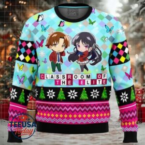 Kiyotaka And Suzune Classroom of the Elite Ugly Christmas Sweater