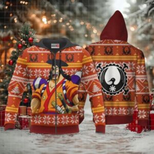 Kozuki Oden Ugly Christmas Sweater One Piece Anime 1k497 Fan Gift Stylist Unisex Cartoon Graphic Outfits Aop 3d Hoodie,