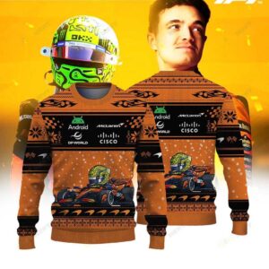 Lando Norris McLaren Racing Spirit Ugly Christmas Sweater 2025 Edition
