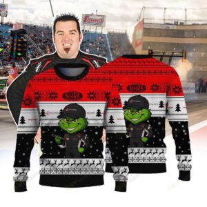 Larry Dixon Racing dragster × Grinch Top Fuel Ugly Christmas Sweater NHRA